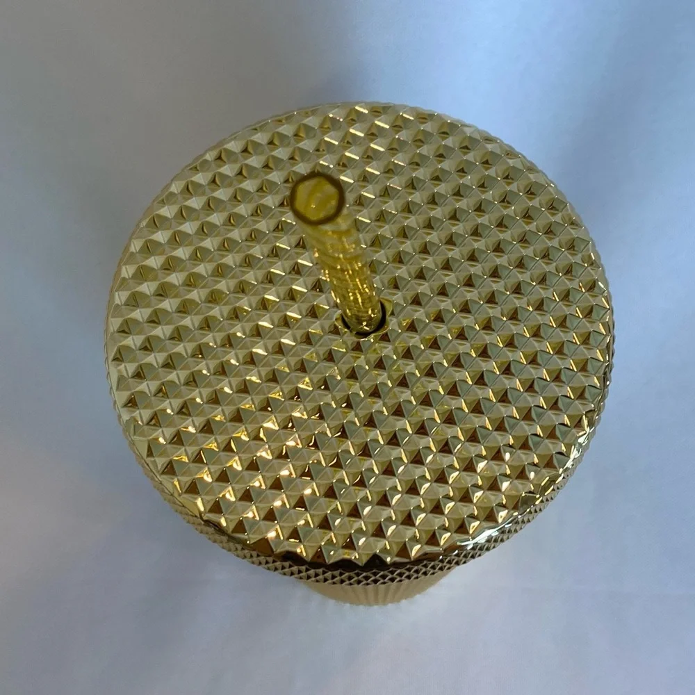 Starbucks Metallic Chrome Gold Bling Studded Grande Holiday 2022 Tumbler NWT - Picture 3 of 5